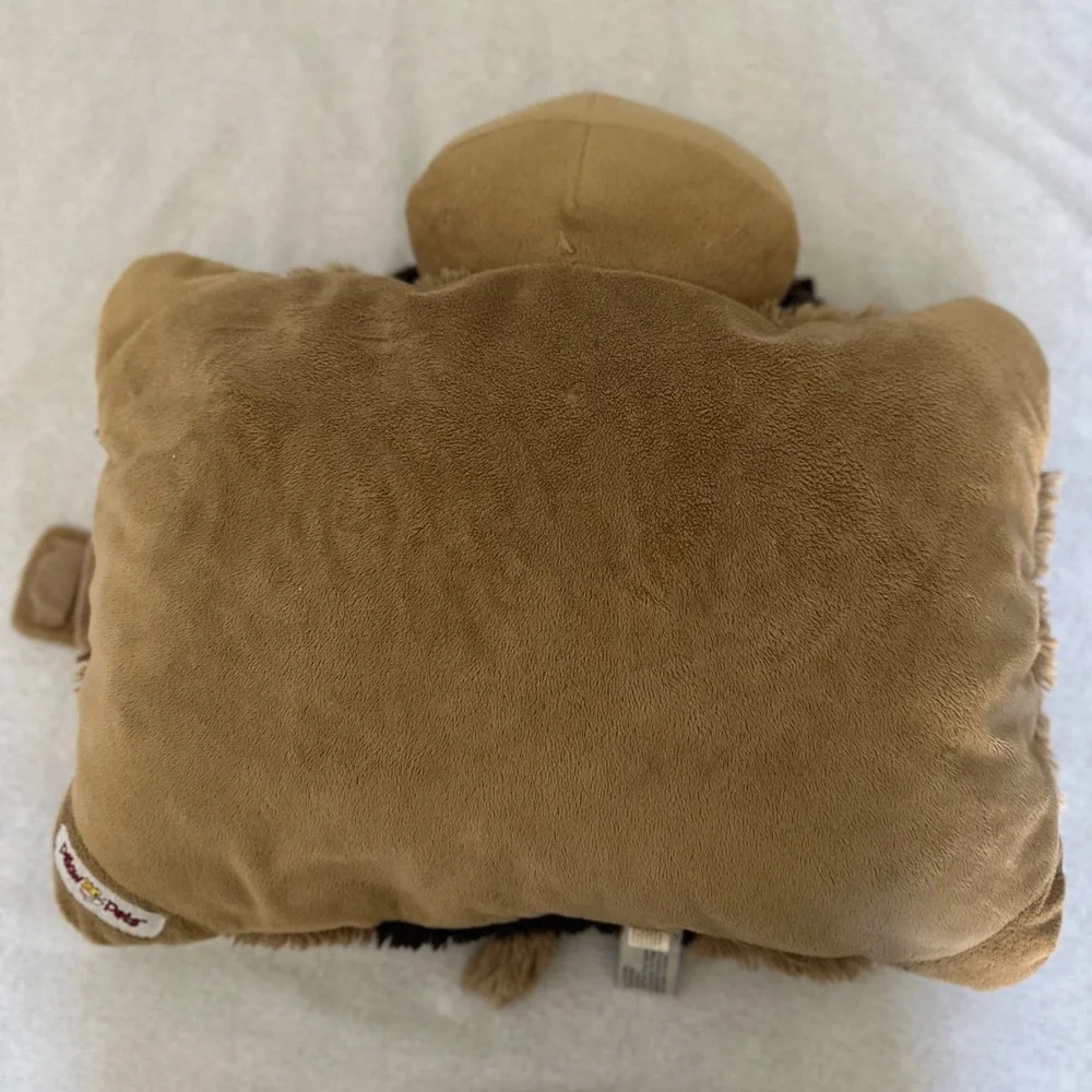 Pillow Pets Original Playful Puppy Brown Tan Dog Plush Folding Stuffed Animal 18